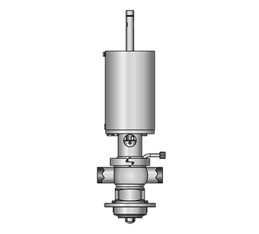 Vanne à clapet double siège de fond de cuve aseptiques GEMBRA 5859 S-S