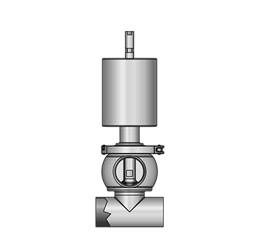 Vanne à clapet en croix KI-DS 5512 SS-SS