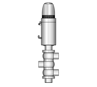 Vanne à clapet de communication double siège 5674 S-S-S